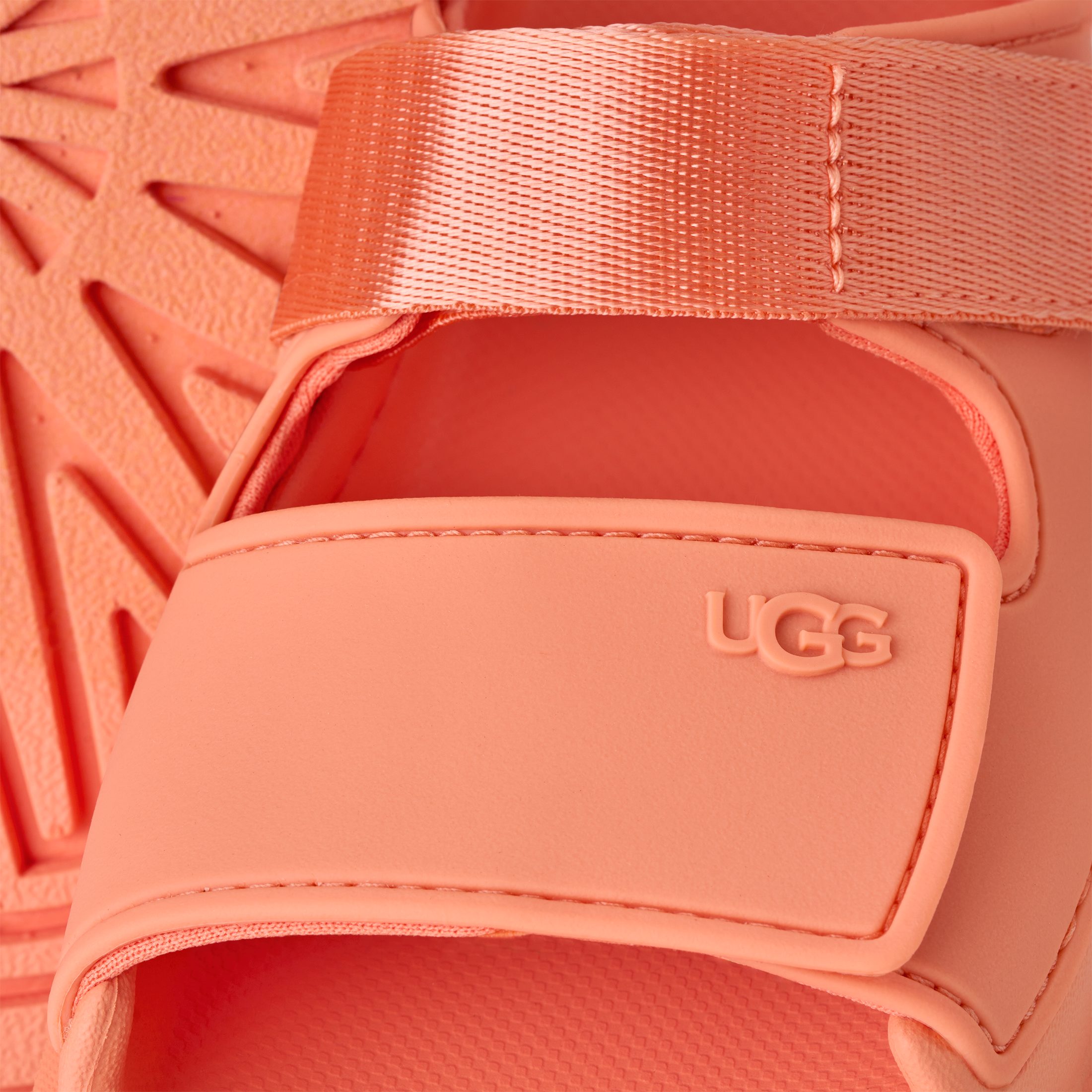 UGG K GOLDENGLOW Sandale, Sommerschuh, Poolslides, Plateauabsatz, mit Klettverschluss