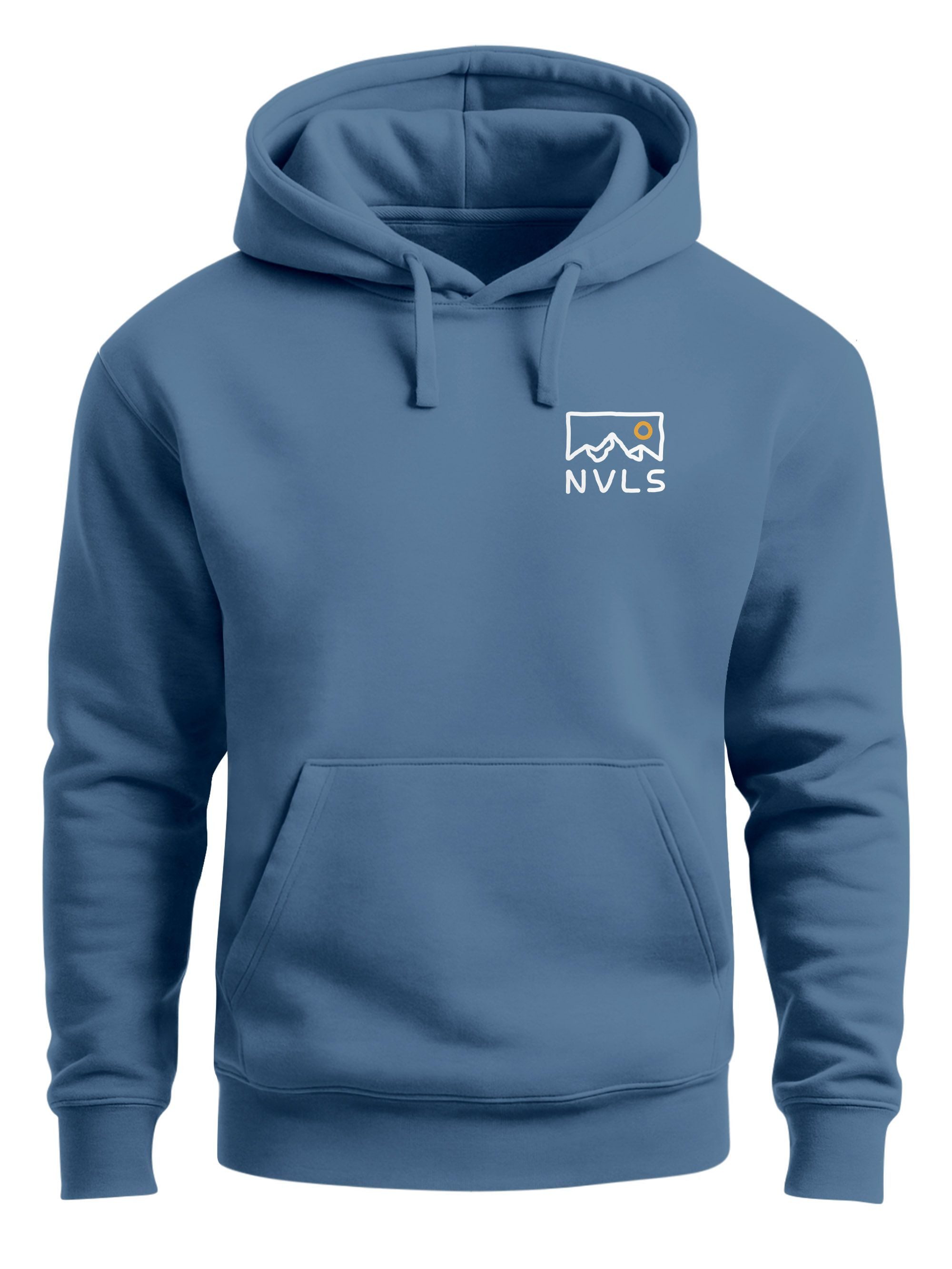 Hoodie Hoodie Herren NVLS Mountains, Kapuzensweatshirt mit Berglogo und