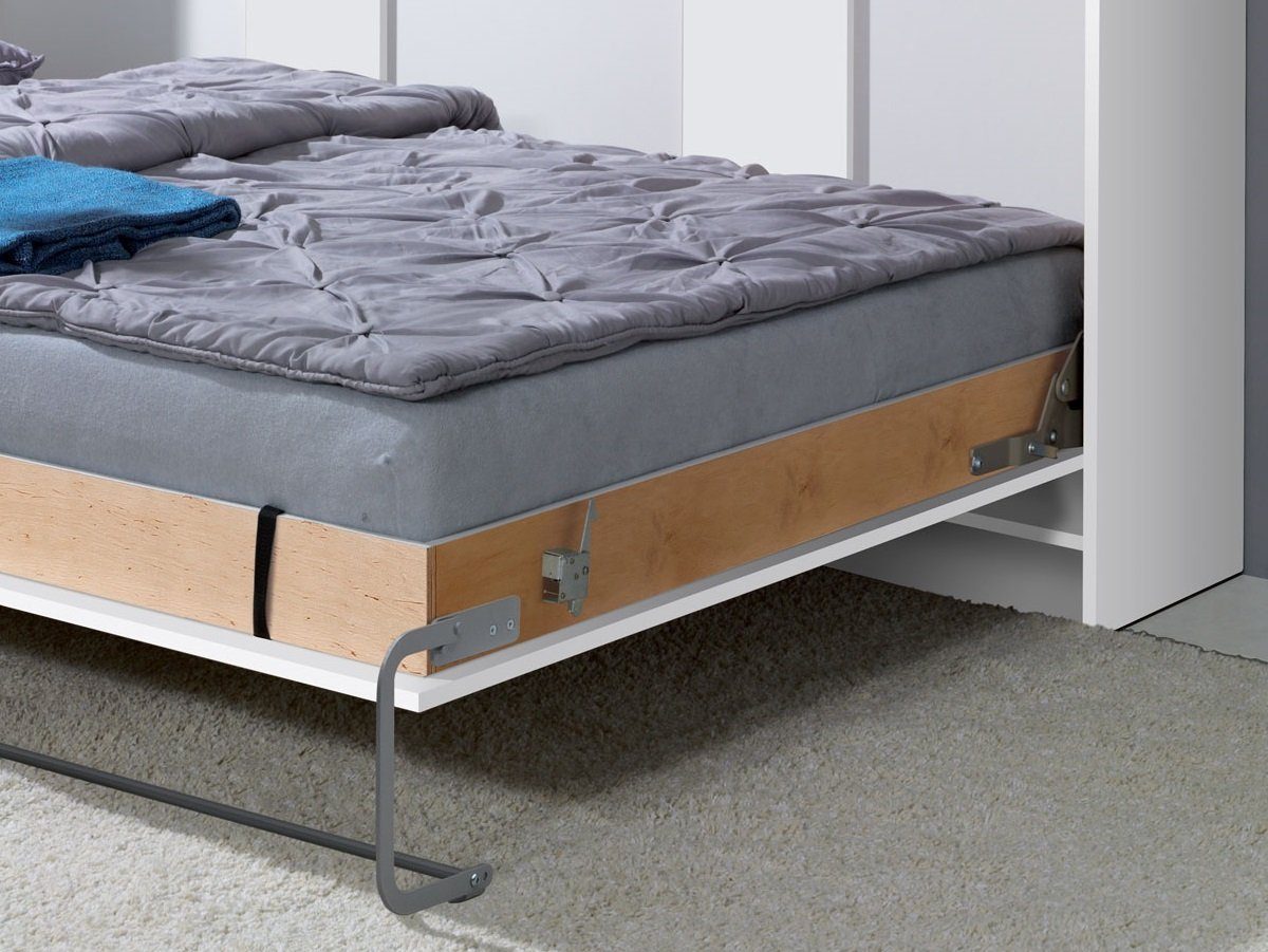 QMM TraumMöbel Schrankbett Wandbett HB90x200 (Einzelnes Möbelstück, 1-St., Farbauswahl) horizontal Klappbar