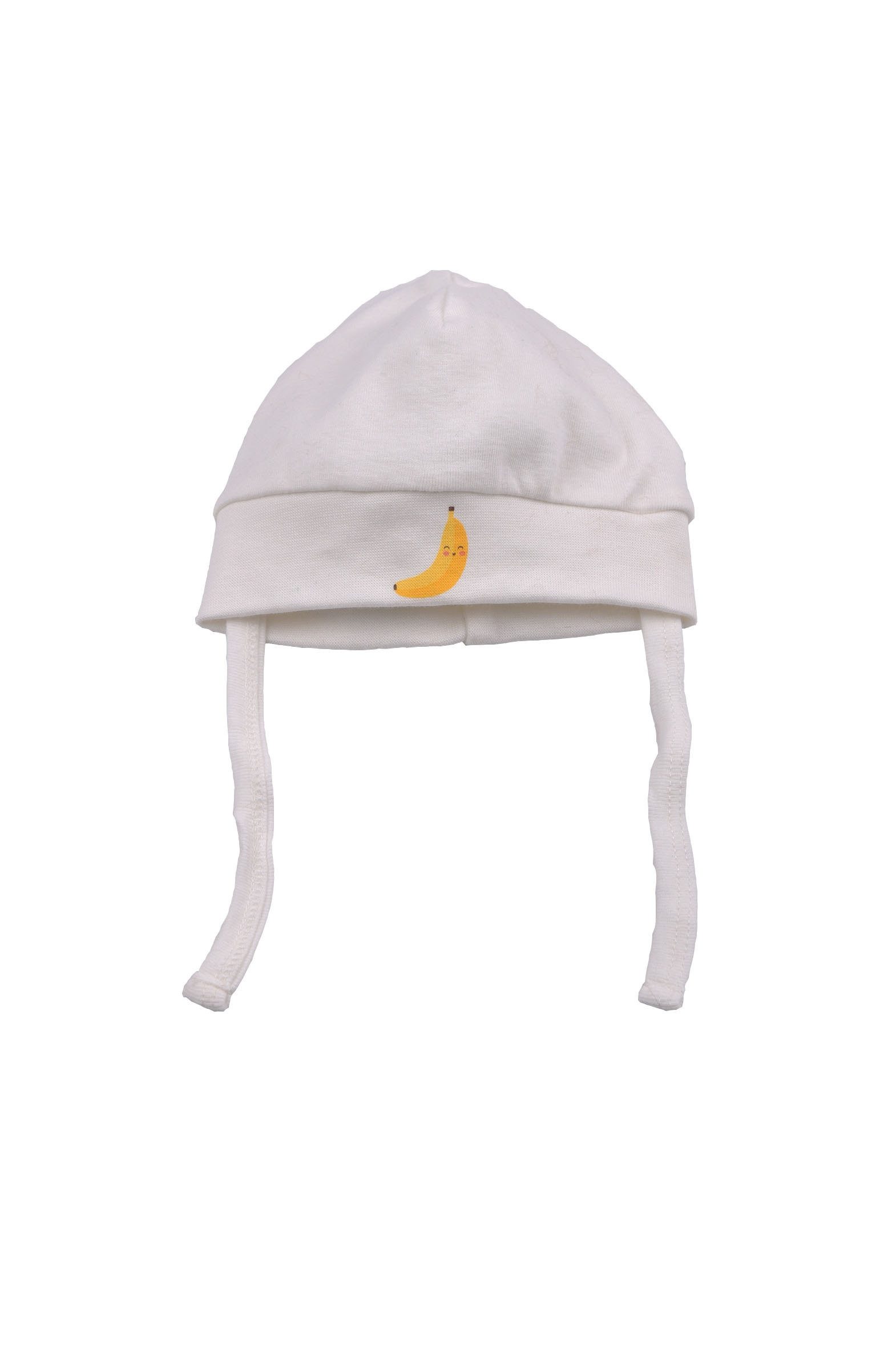 El Puente Beanie Babymütze "Funny Banana", Größe 6-12 Monate, Handmade, Bio Fair Trade