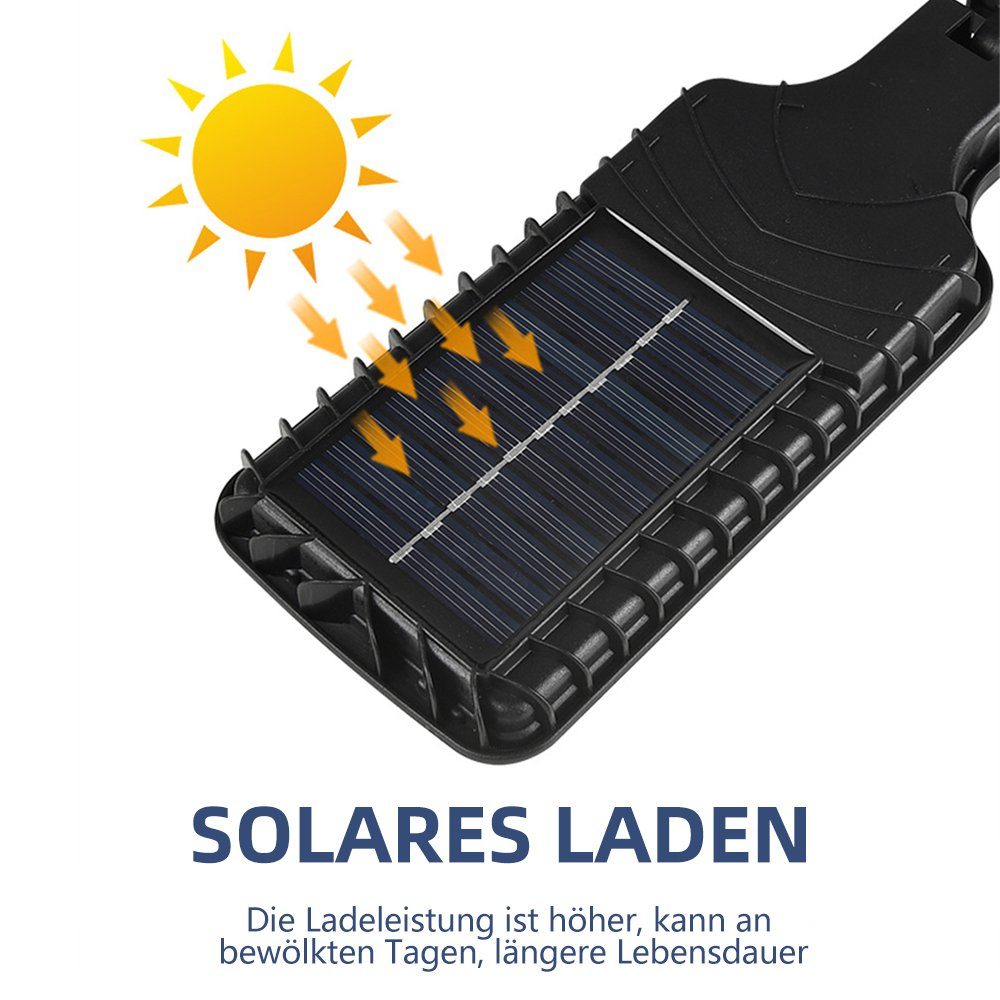 MDHAND Außen-Wandleuchte Solar-Wandleuchte für Beleuchtung, Induktive LED integriert, fest Tageslichtweiß, draußen, PIR-Bewegungssensor