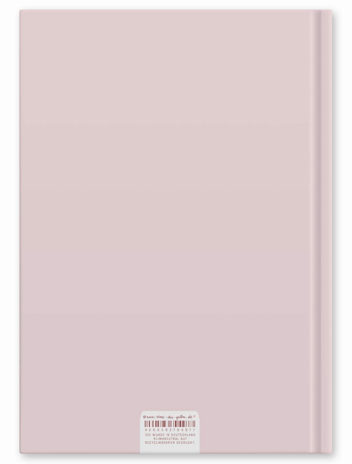 Eine der Guten Verlag großes Hardcover cm Notizbuch mit 120 Tagebuch liniert, FSC 80 - Tagebuch Papier, Seiten, Liebes 17x24 Linien g rosa