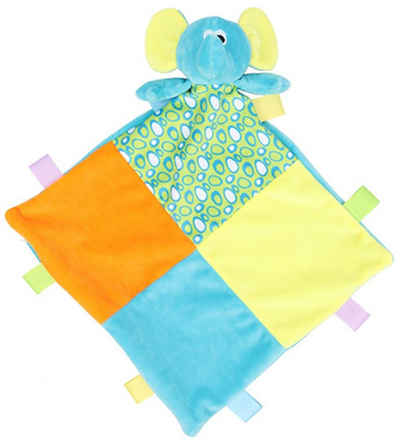 Wohndecke Baby Multi Coloured Comforter with Rattle - Elefantendecke, Mumbles