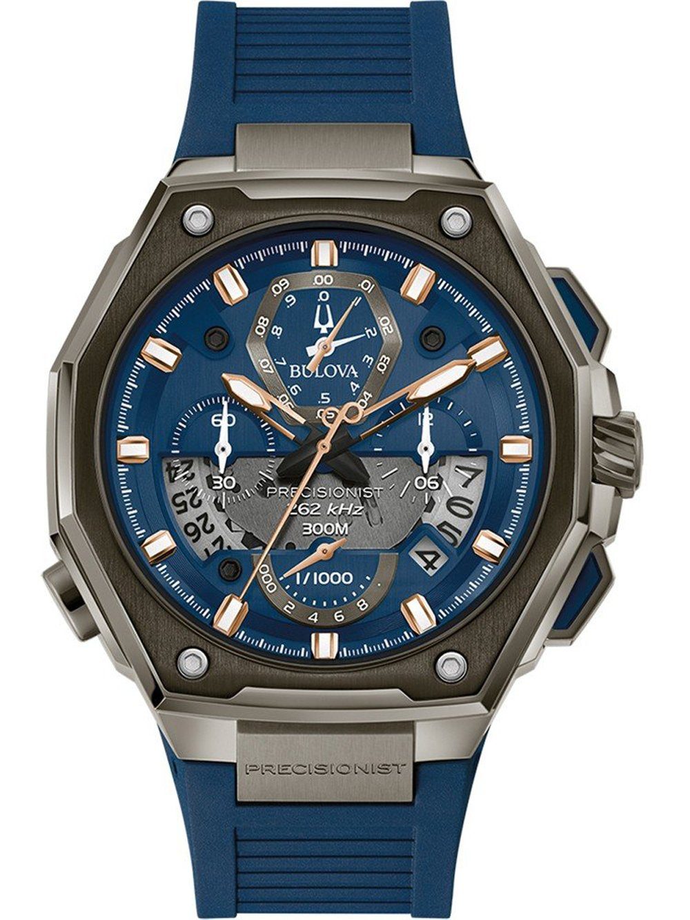 Bulova Quarzuhr Bulova 98B357 Precisionist Chronograph Herrenuhr 46mm 30ATM günstig online kaufen