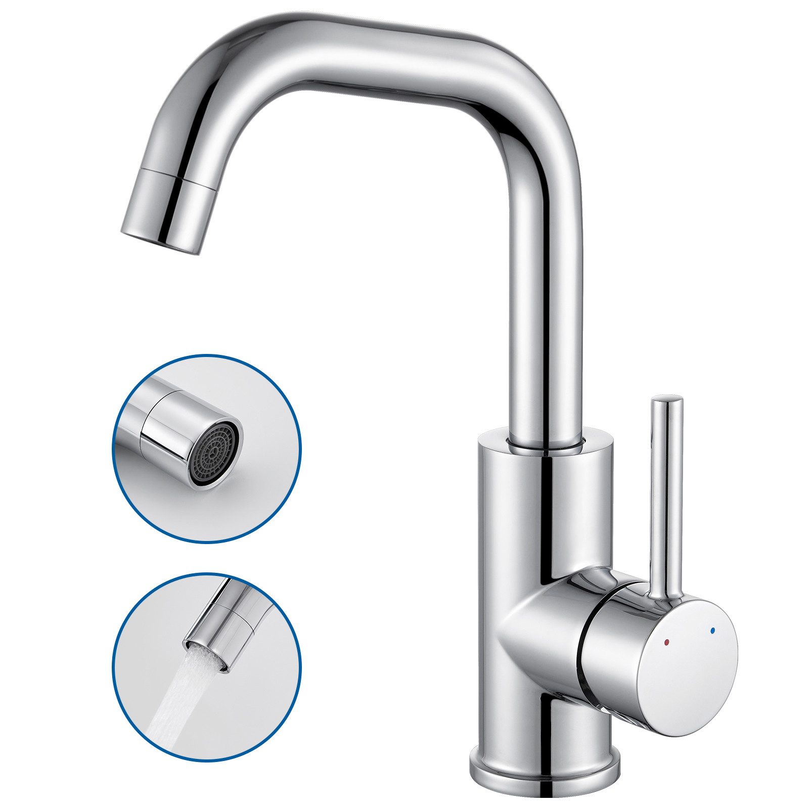 Auralum Max Waschtischarmatur Wasserhahn Bad Waschtischarmatur günstig online kaufen