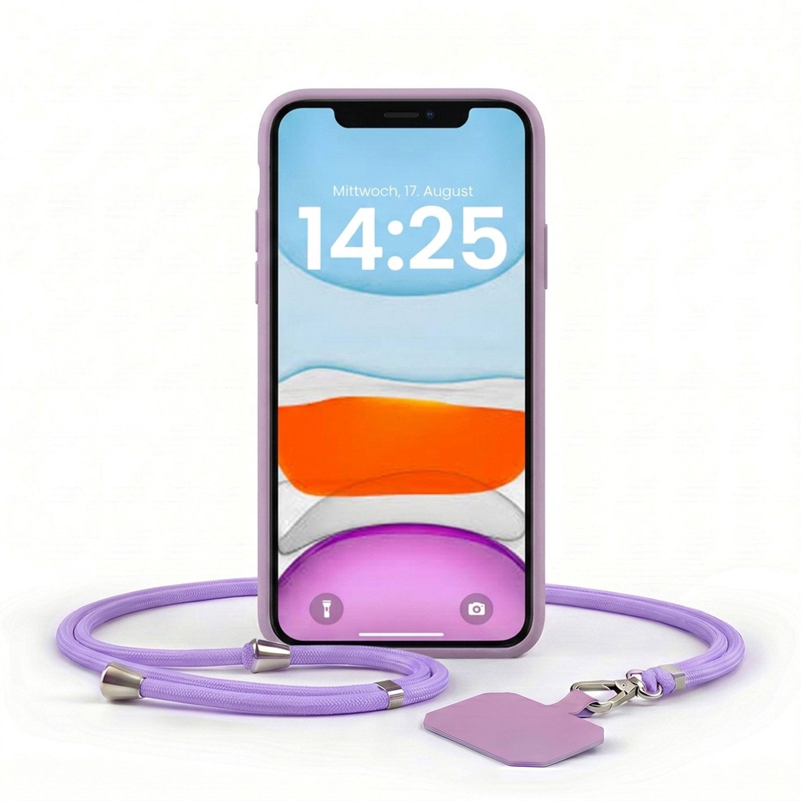 Handyhülle SoftGrip Cover Hülle mit Trageband für Apple iPhone 11 6.1 Zoll, 6.1, Handy Case Kameraschutz mit Handykette Handyband Umhängeband Lanyard