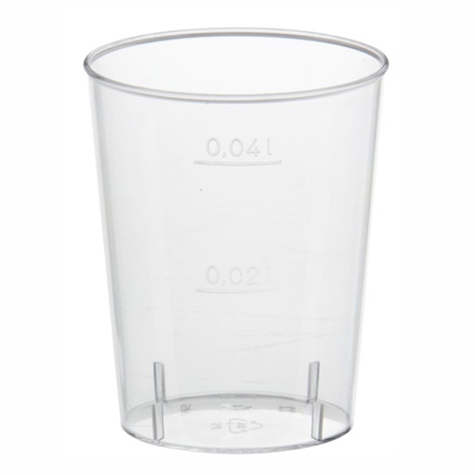 PAPSTAR Einweggläser Gläser für Schnaps, PS 4 cl Ø 4,2 cm · 5,2 cm