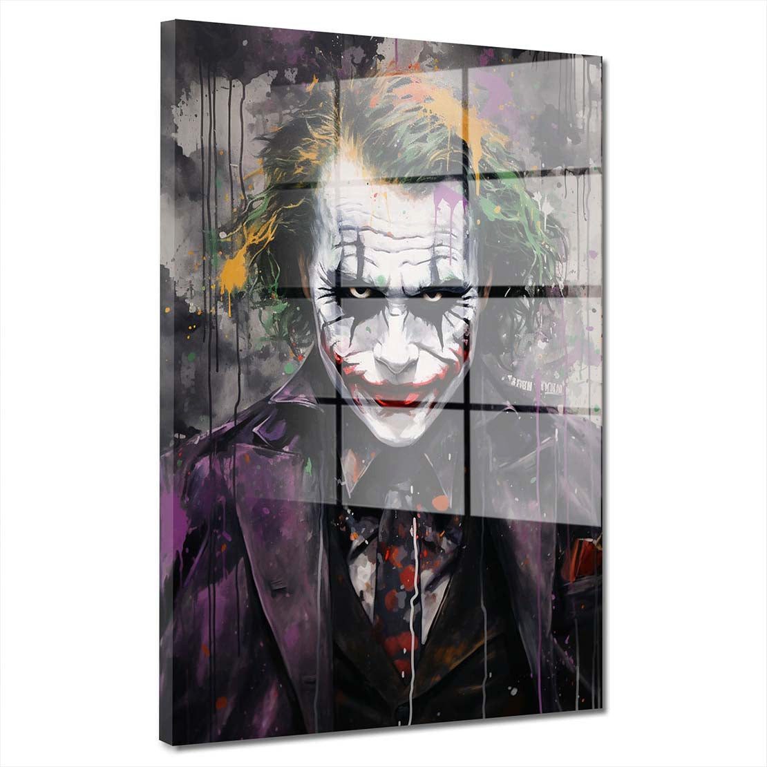 Artedinoi Acrylglasbild Joker frontal Colour Acrylglas Wandbild Bild Wanddeko Wohnzimmer XL