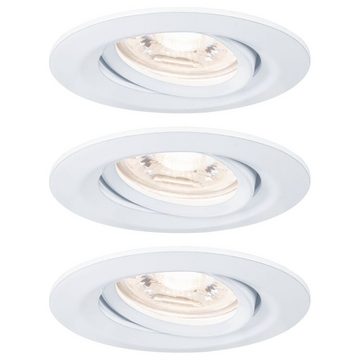 Paulmann LED Einbauleuchte LED Einbauspot Nova Mini 310lm 2700K 3-er Set inkl. Treiber in Weiß-ma, keine Angabe, Leuchtmittel enthalten: Ja, fest verbaut, LED, warmweiss, Einbaustrahler, Einbauleuchte