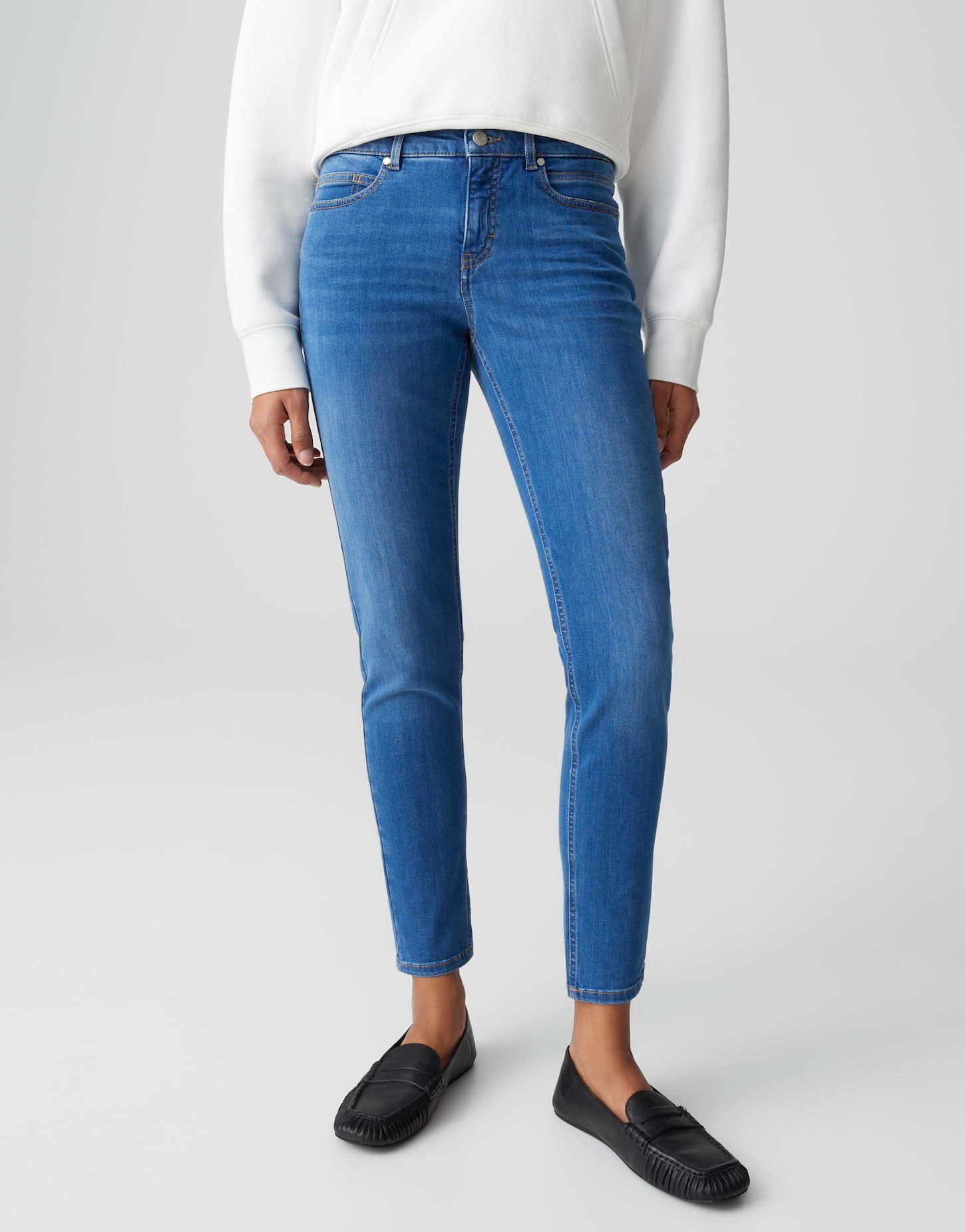 OPUS PANTS Skinny-fit-Jeans ENJA EASE mit Powerstretch Low Rise Ankle, Spanish Cotton, Zip-Fly