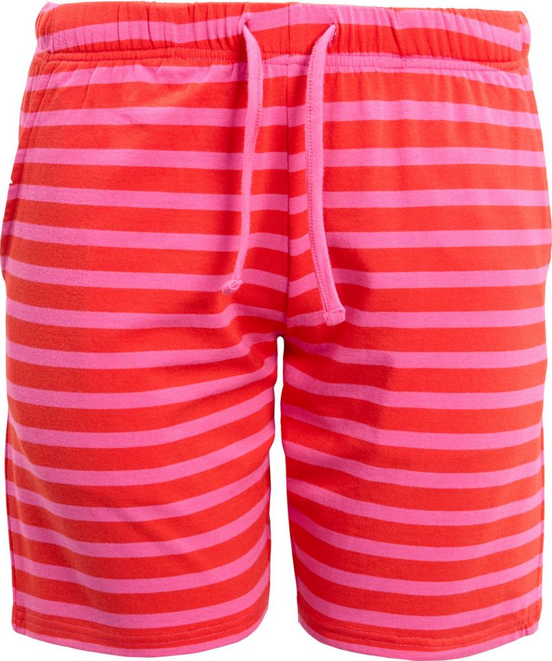 Erwin Müller Schlafhose Damen-Hose, kurz Single-Jersey Streifen