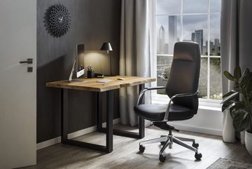 SalesFever Schreibtischstuhl SalesFever Bürostuhl Kunstleder-Optik Schwarz (Set)