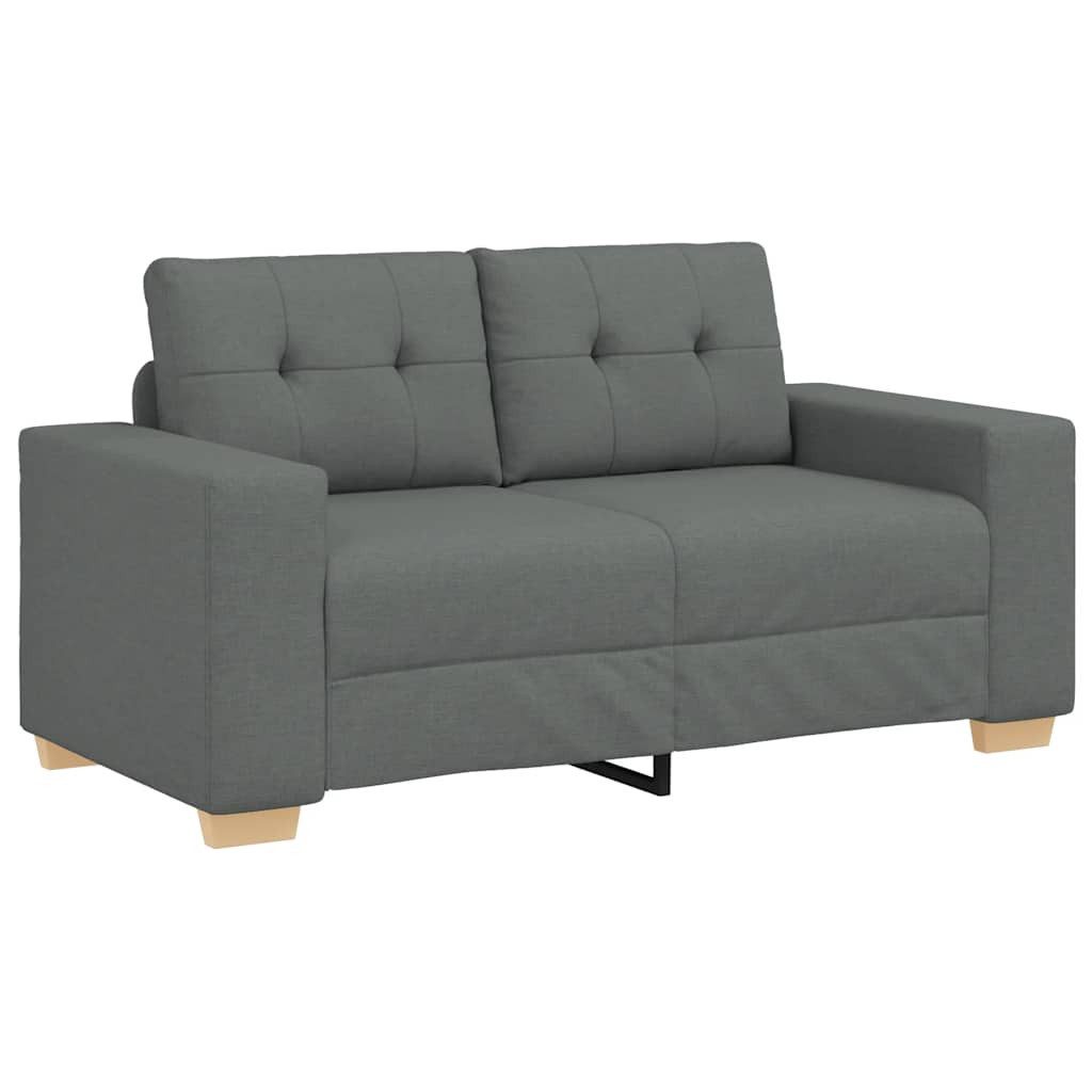 vidaXL Sofa Zweisitzer-Sofa Dunkelgrau 160x77x82 cm Stoff, 1 Teile
