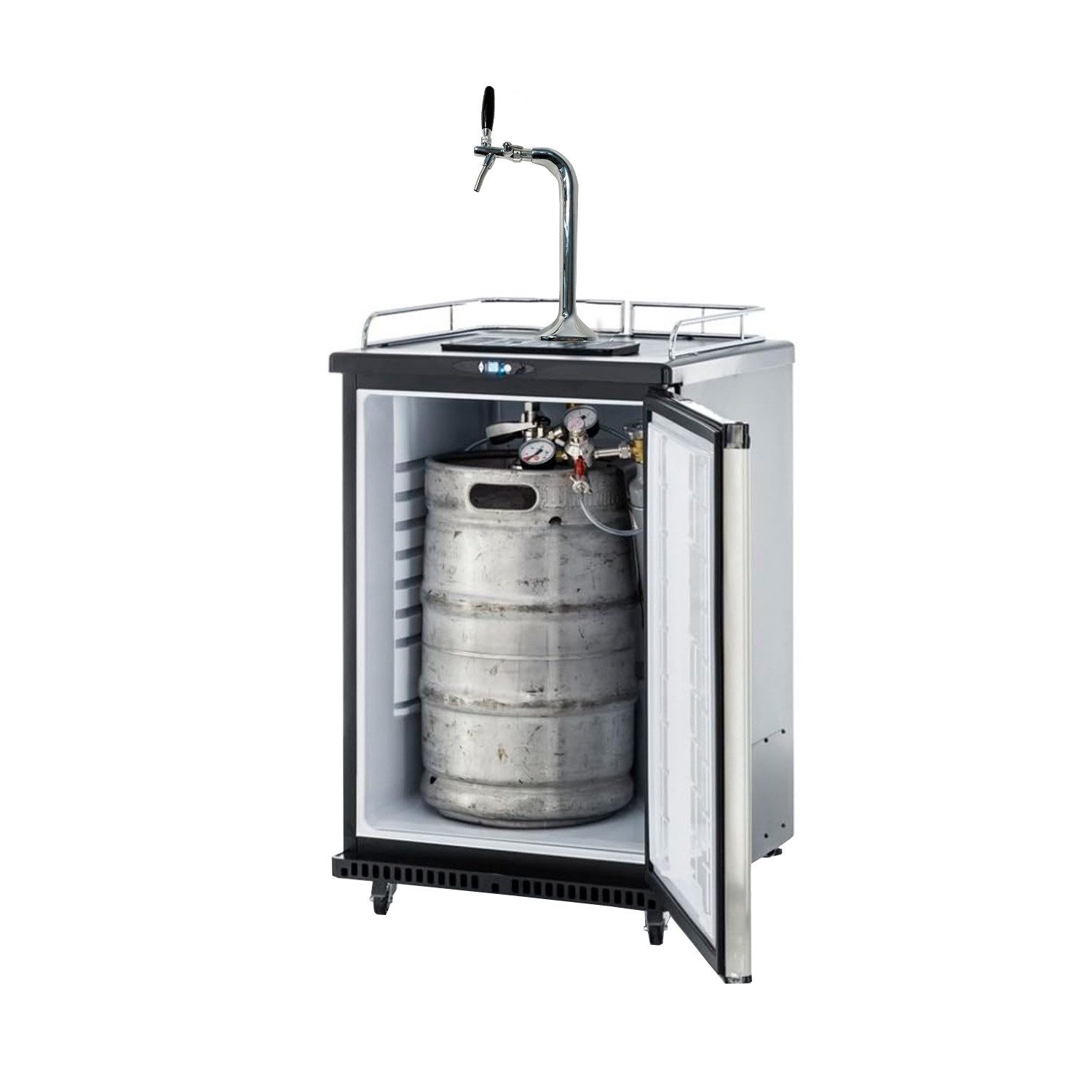 ich-zapfe Bierzapfanlage Fassbierkühlschrank bis zu 50L Fässer Schanksäule und Kompensatorhahn