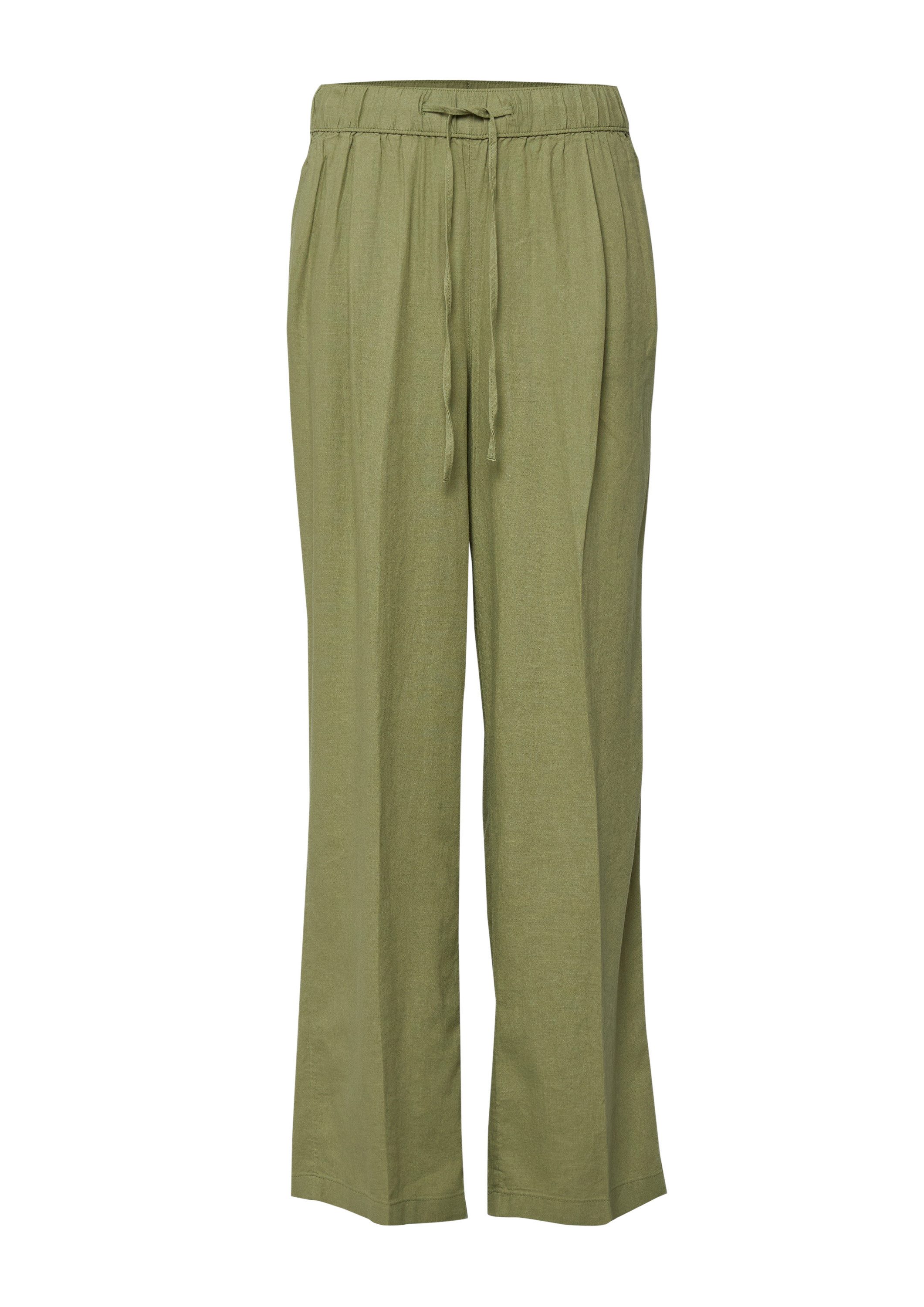 s.Oliver Chinos Hose Leinenmix-Hose mit elastischem Bund