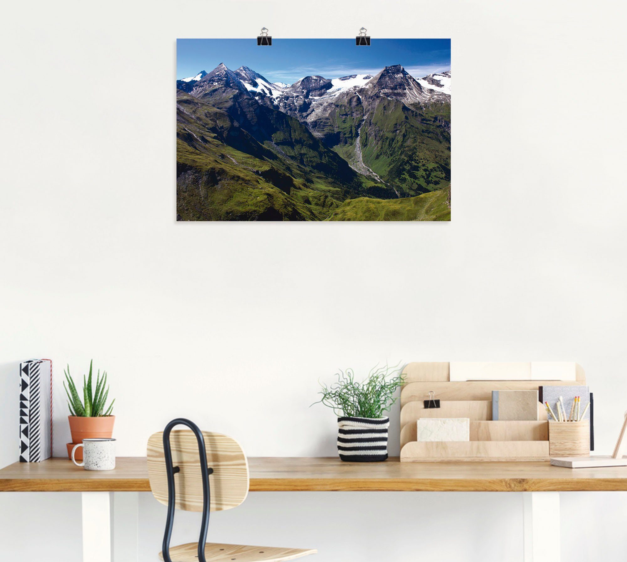 (1 rund um Wandbild Poster Wandaufkleber Größen Leinwandbild, St), als Berge Berge Artland versch. in Großglockner, den oder