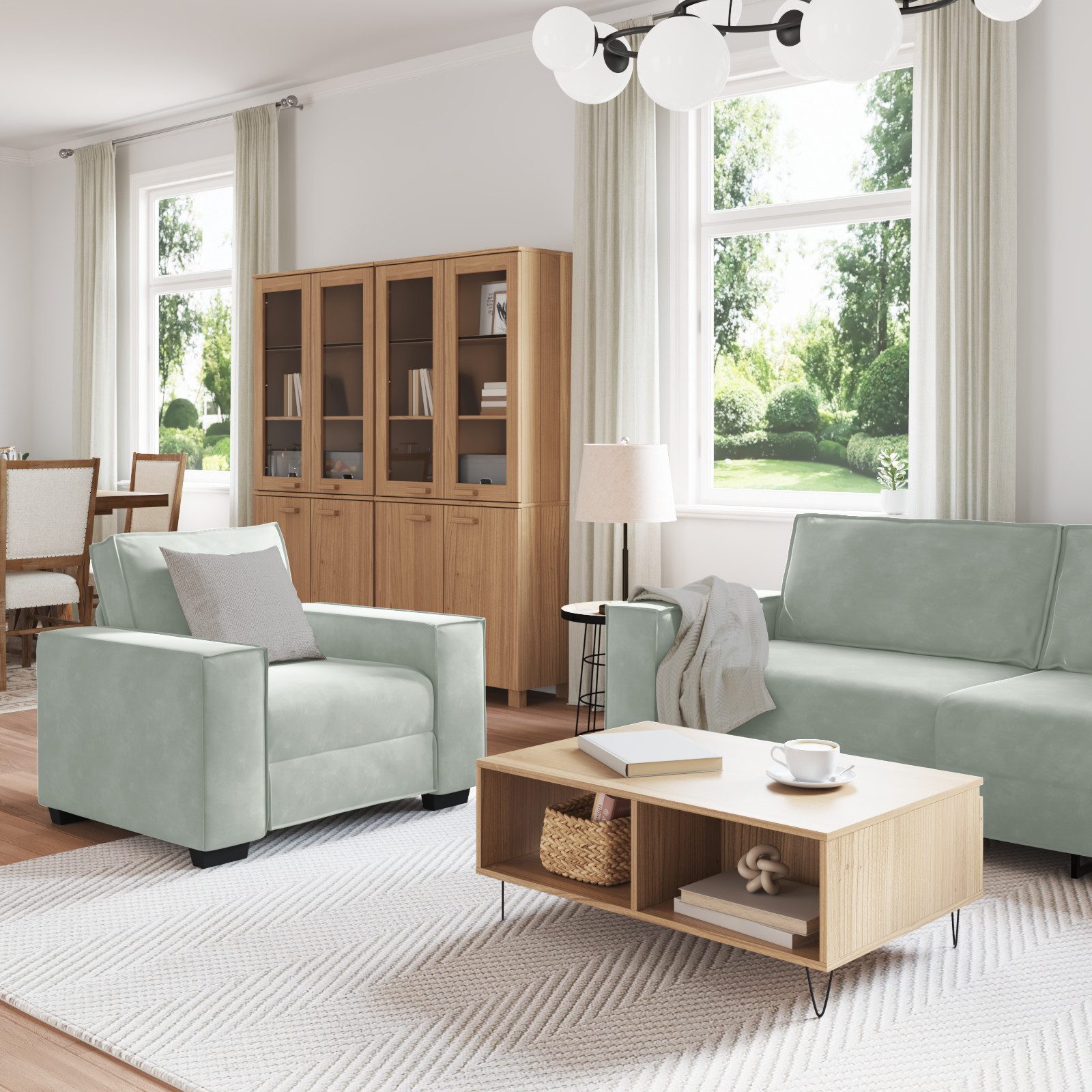 vidaXL Sofa 3-tlg. Sofagarnitur mit Kissen günstig online kaufen