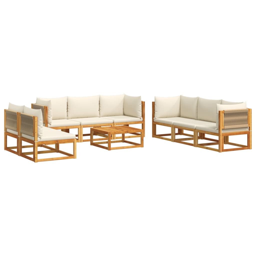 vidaXL Loungesofa 9-tlg. Garten-Sofagarnitur mit Kissen günstig online kaufen