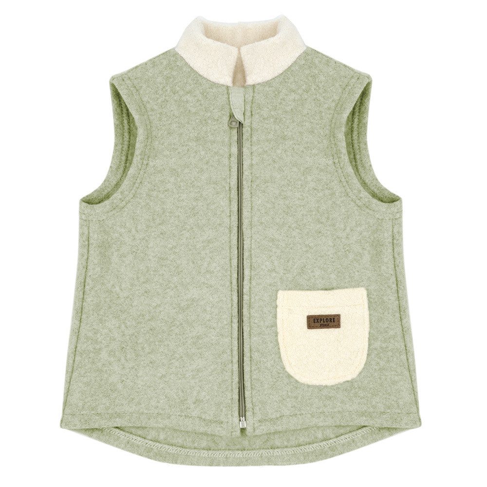 MAXIMO Fleecejacke GOTS BABY-Weste,Baumwollfleece Teddy-Teilfutter (1-St) Baumwollfleece