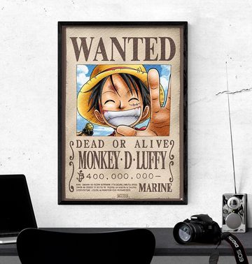 Close Up Poster One Piece Poster Wanted Monkey D. Luffy 68 x 98 cm