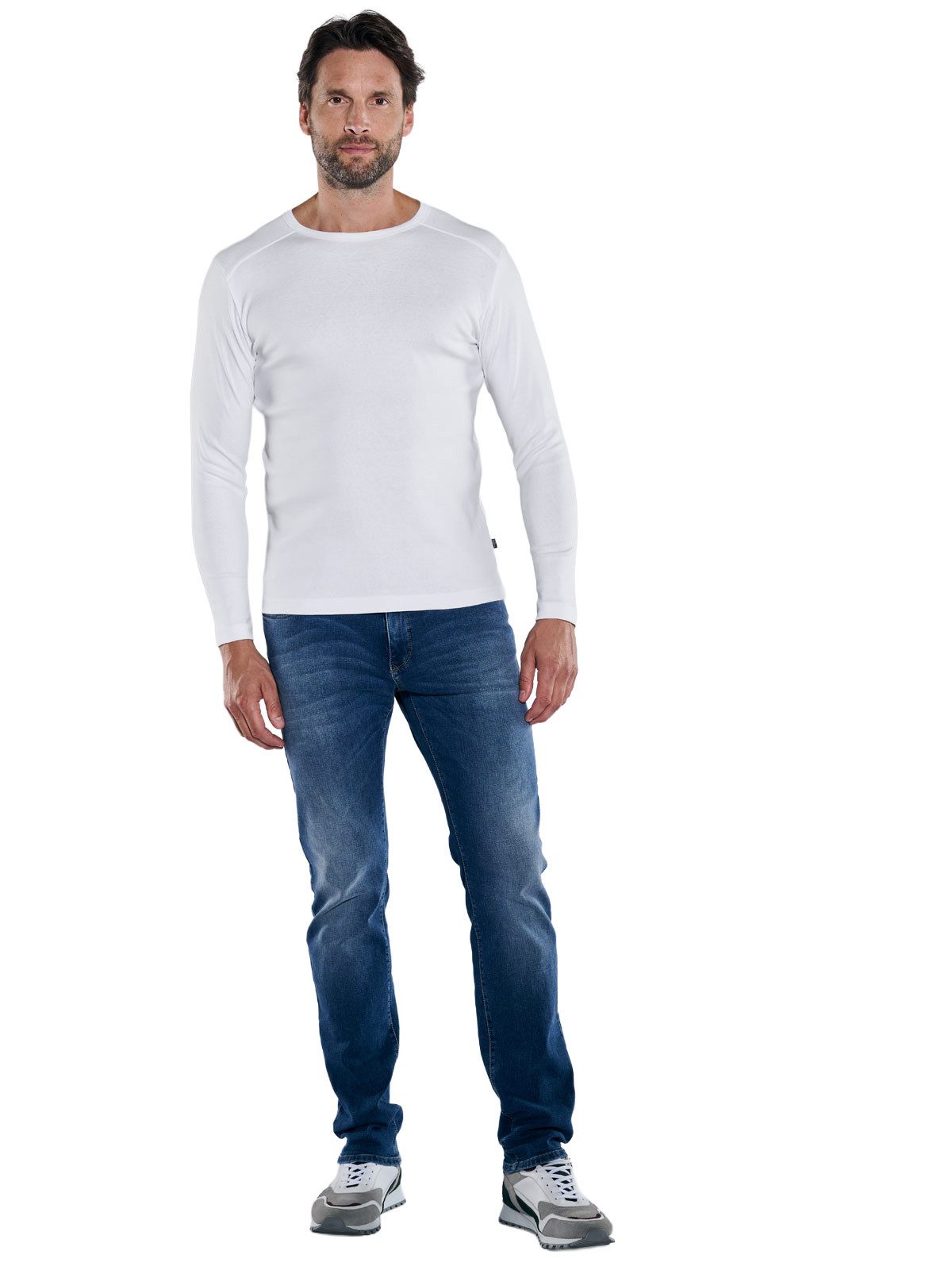 Engbers Langarmshirt Herren Langarm-Shirt "My Favorite" organic, Reinweiss