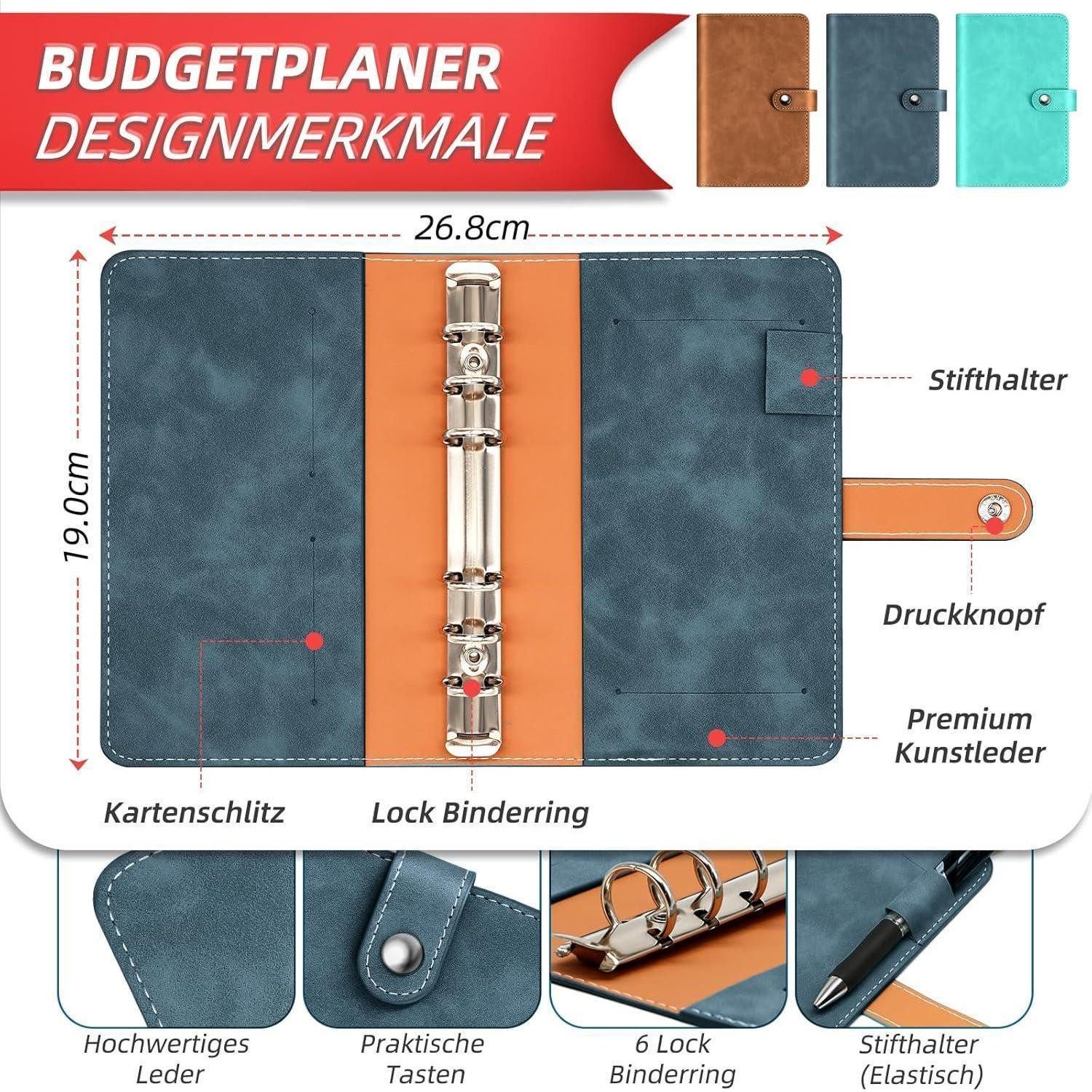 LuxusKollektion Notizbuch Budget Planner Deutsch Startset mit 8 Sparchallenges A6 Finanzplaner – Bild 5 von 5