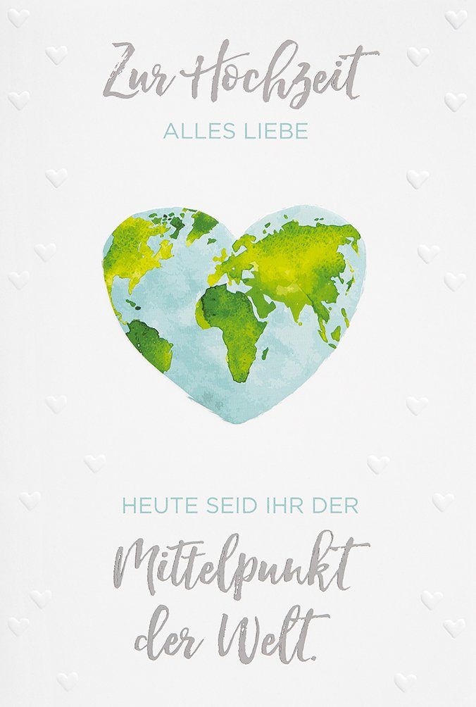 BSB Grußkarten Hochzeit - Glückwunschkarte im Format 11,5 x 17 cm mit Briefumschlag