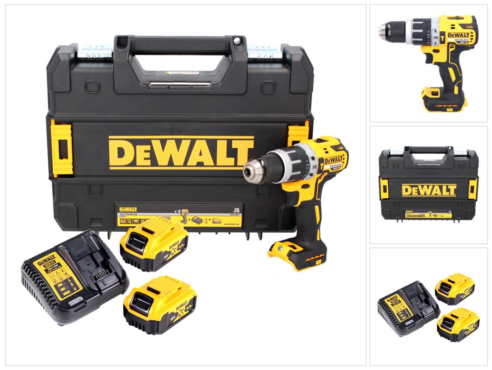 DeWalt Akku-Schlagbohrschrauber DCD 796 P2 Akku Schlagbohrschrauber 18 V 70 Nm Brushless + 2x Akku 5