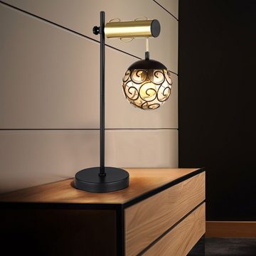 etc-shop LED Tischleuchte, Tischleuchte Nachttischlampe Schlafzimmerleuchte Bürolampe Metall