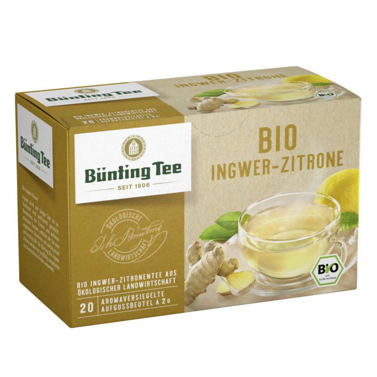Bünting Tee Tee, Bio Bünting Tee Ingwer Zitrone 40g