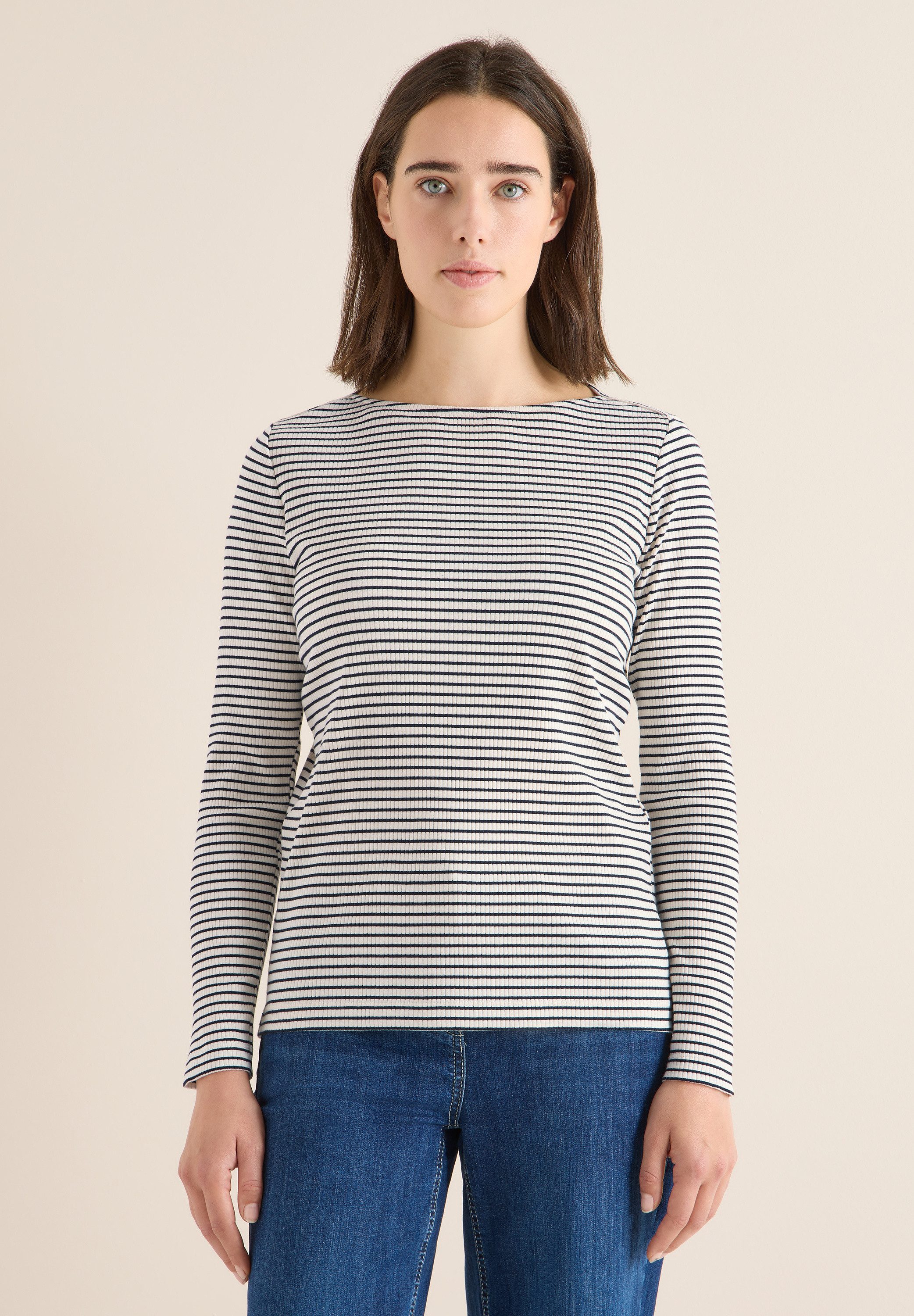 CECIL Langarmshirt mit U-Boot-Ausschnitt günstig online kaufen