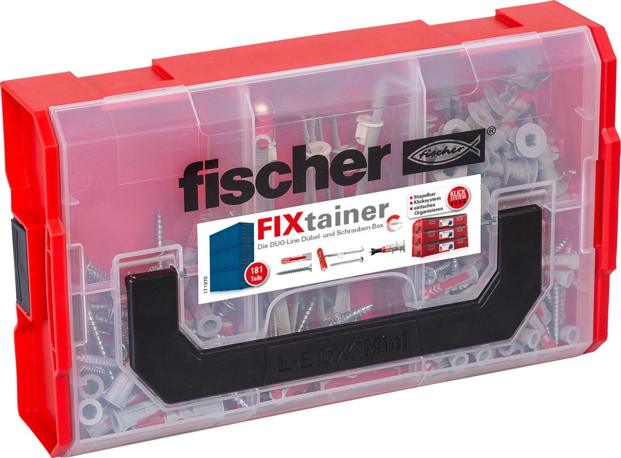 fischer Dübel-Set Fischer Dübel Fixtrainer Duoline - 182 Stück