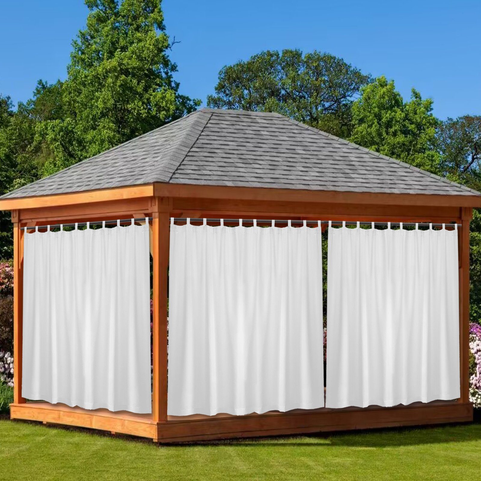 Qelus Vorhang Outdoor Vorhänge Wasserdicht Sonnenschutz günstig online kaufen