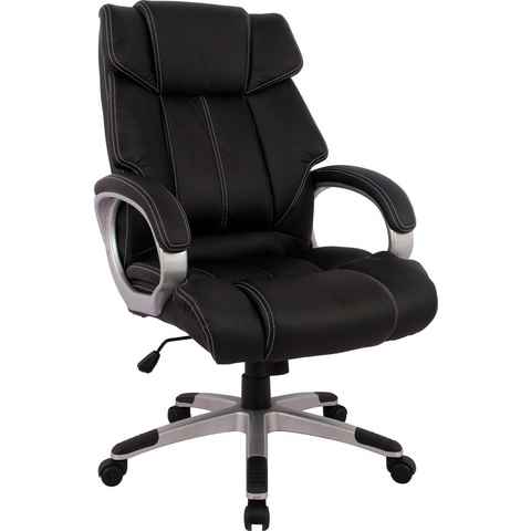 INOSIGN Chefsessel bequemer Bürostuhl fürs Homeoffice, verstellbare Sitzhöhe/Sitztiefe, komfortable Polsterung