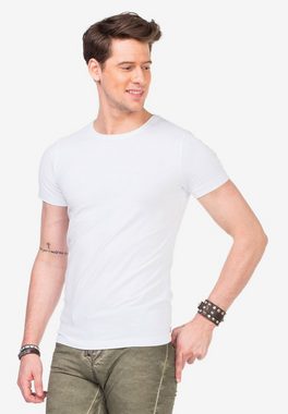 Cipo & Baxx T-Shirt mit modernem Rundhalsausschnitt