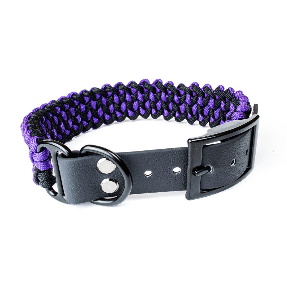 Tierluxe Hunde-Halsband Historisch, Paracord, Biothane, Handgemacht