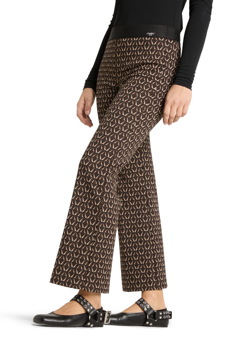 Cambio Chinohose Faith, geometr caramel/choco/bla