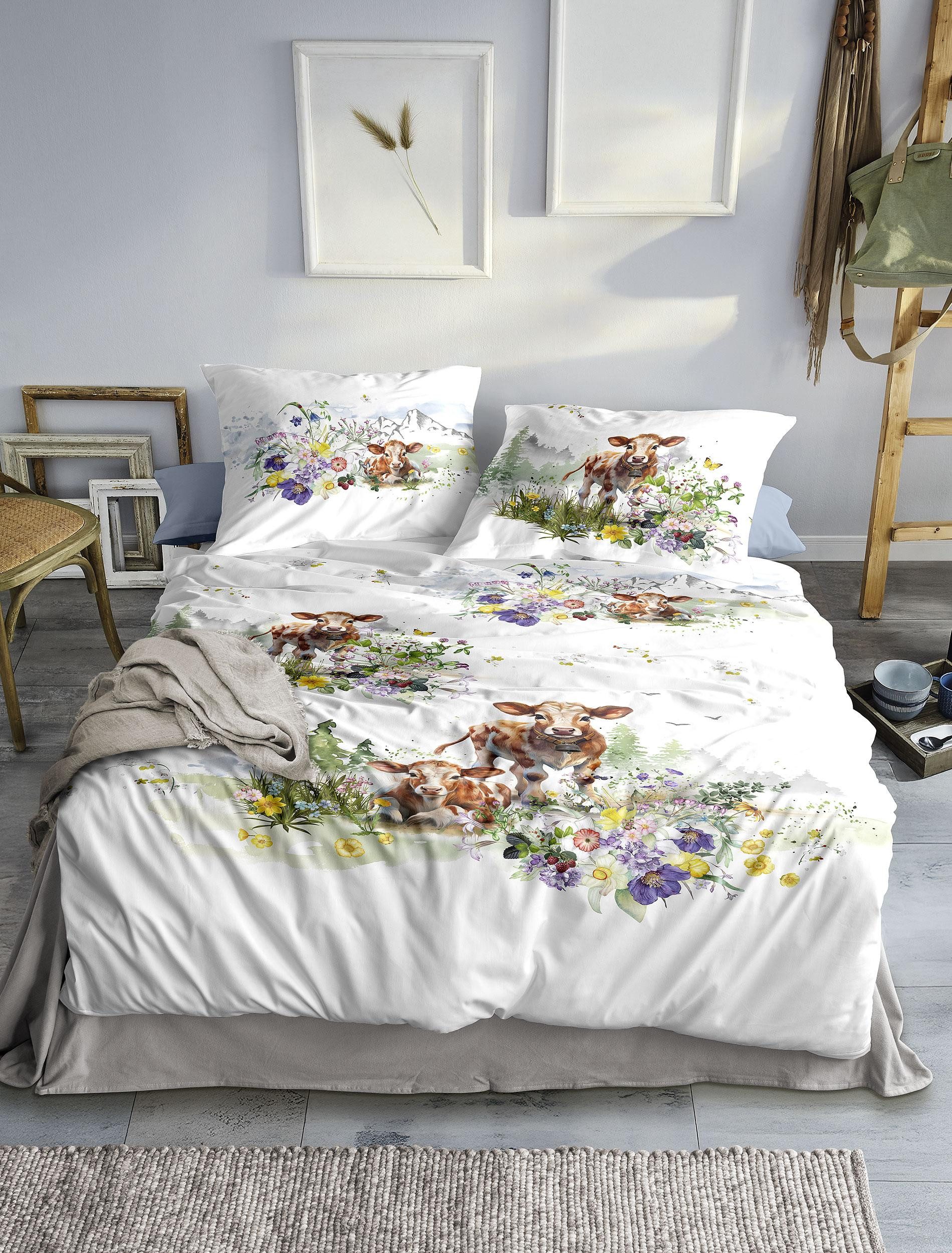 Irisette Bettwäsche Wave 8767, Mako-Satin, 2 teilig, anschmiegsam und atmungsaktiv, Ganzjahresqualität