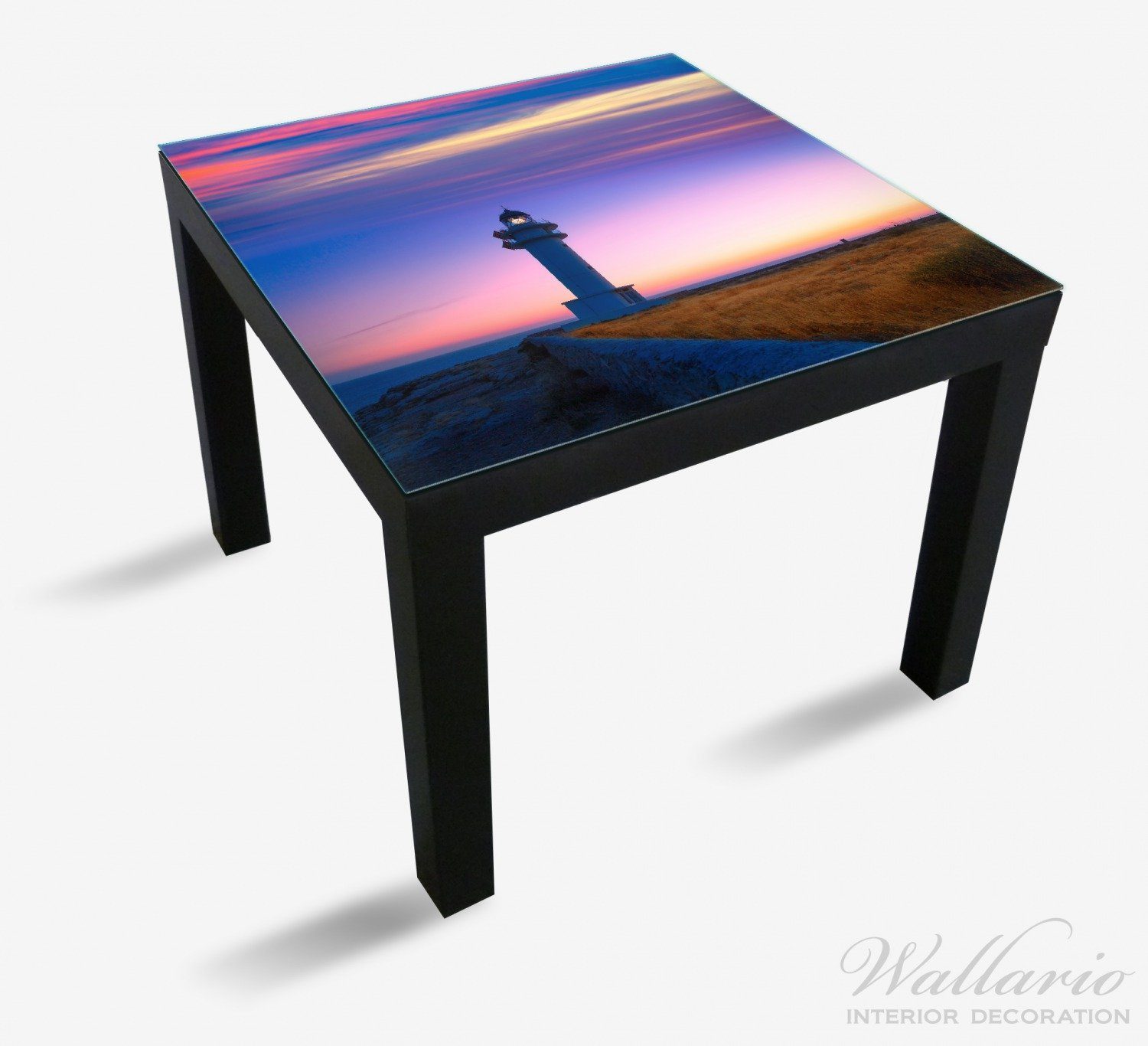Tisch für Tischplatte Lack (1 am Malerischer Abend auf Himmel geeignet den Leuchtturm Balearen St), Wallario Ikea
