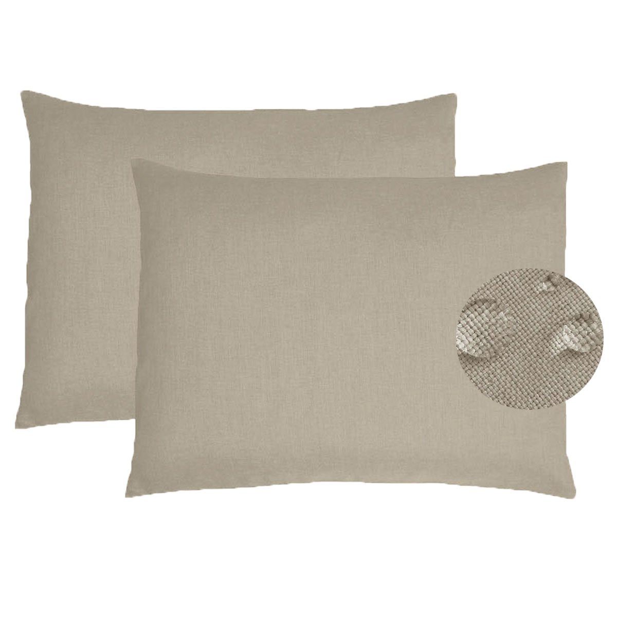 Kissenbezüge 2er Set Leinen Optik Kissenbezug Dekokissenbezug, (2 Stück), s günstig online kaufen