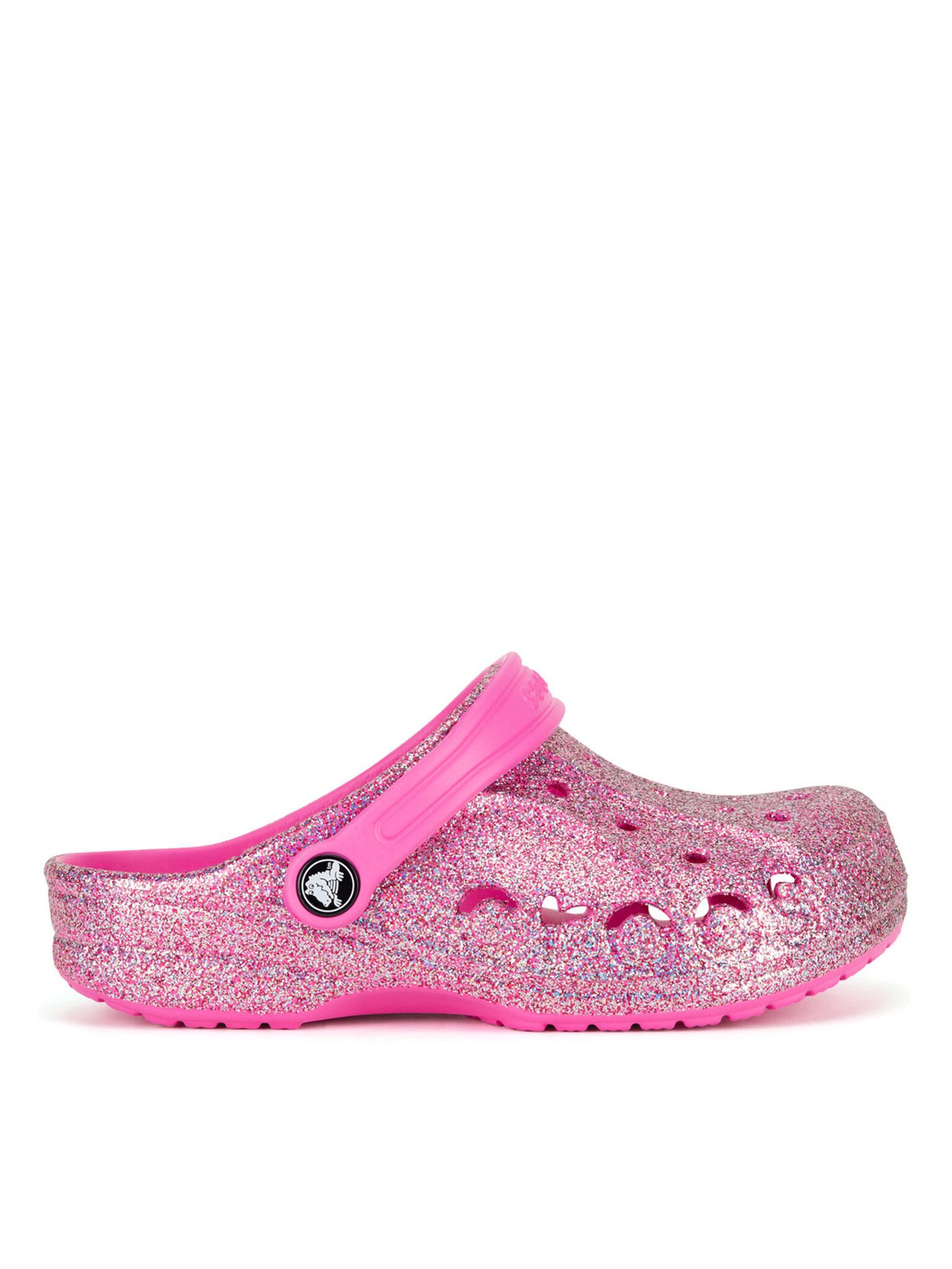 Crocs Crocs Mädchen Flip Flops Crocs-BAYA GLITTER CLOG T 207014-7AA Rosa Ros Badepantolette