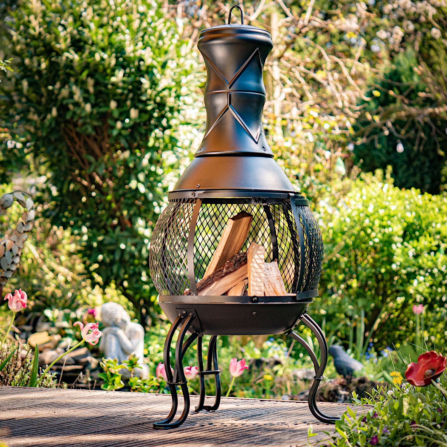 INtrenDU Feuerstelle Gartenofen San Remo 90cm günstig online kaufen