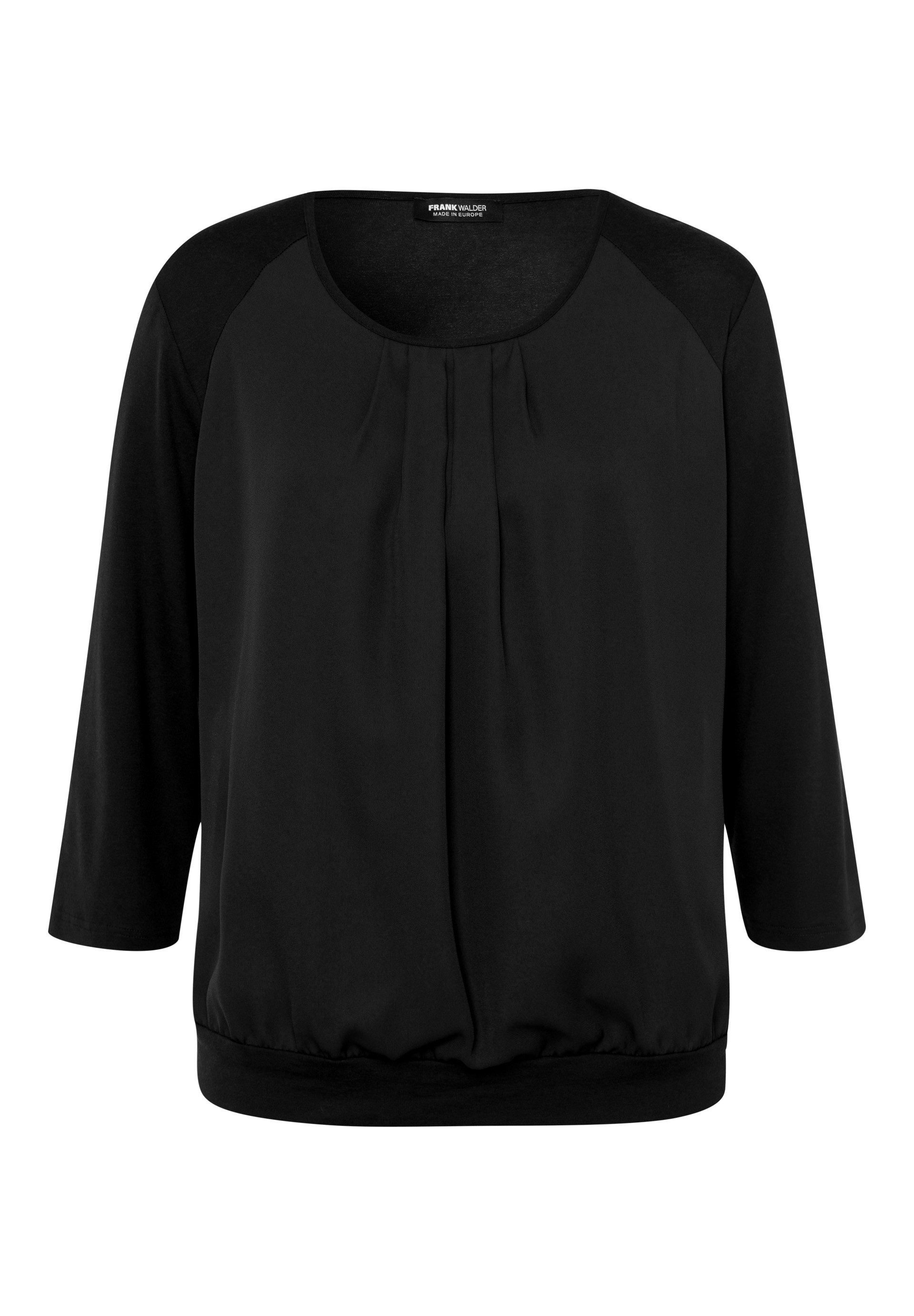 Blusenshirt im Materialmix