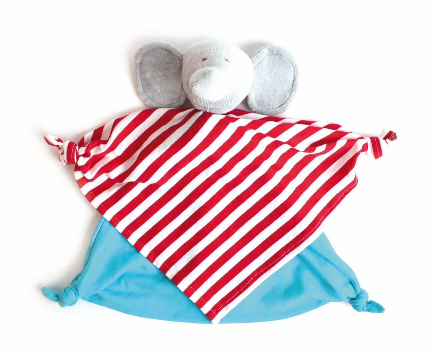 El Puente Kuscheltuch Schnuffeltuch "Elefant" aus Bio-Baumwolle, Handmade, Bio, Handmade