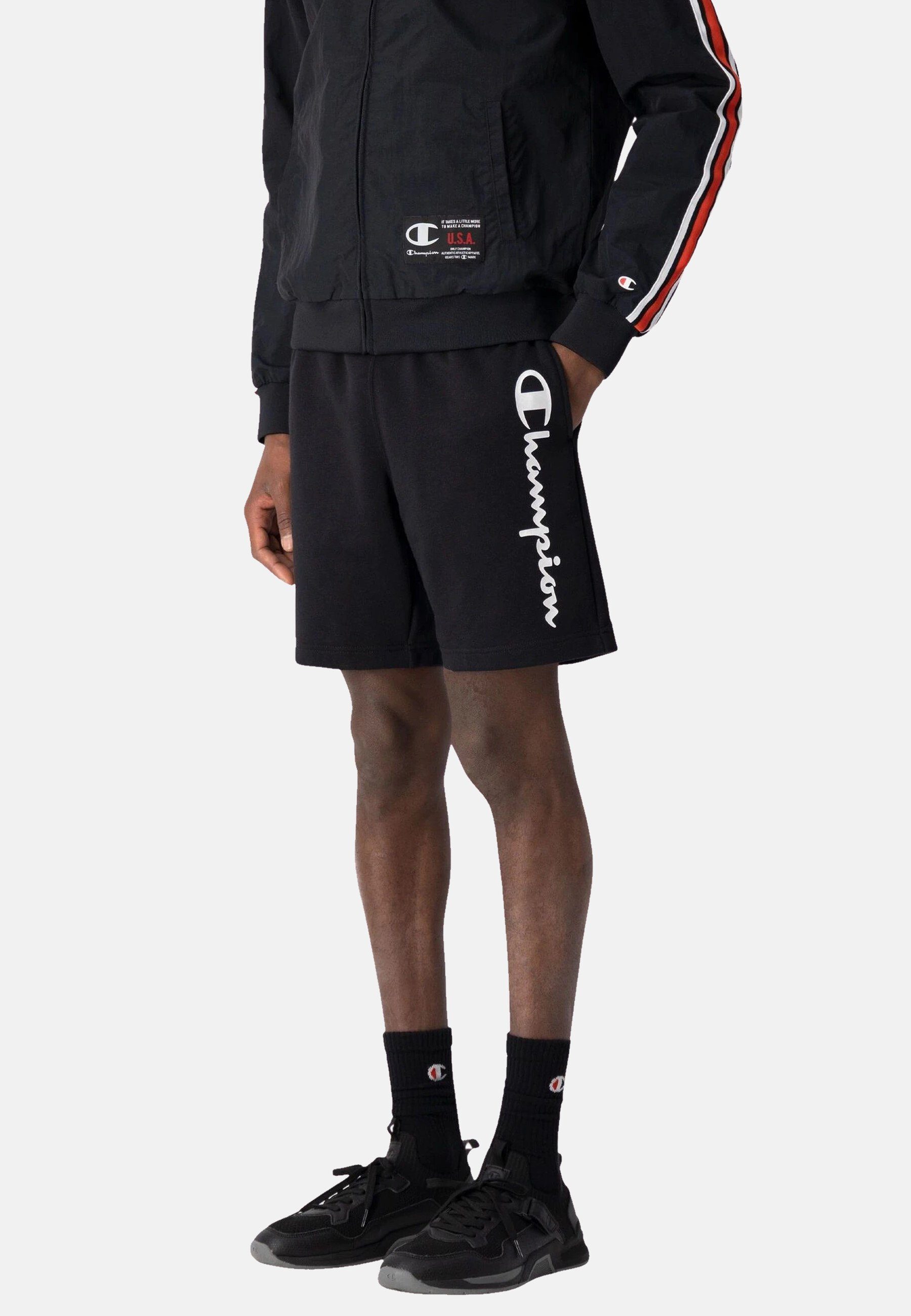 Champion Sweatshorts Shorts Bermuda-Fleece-Shorts mit schwarz