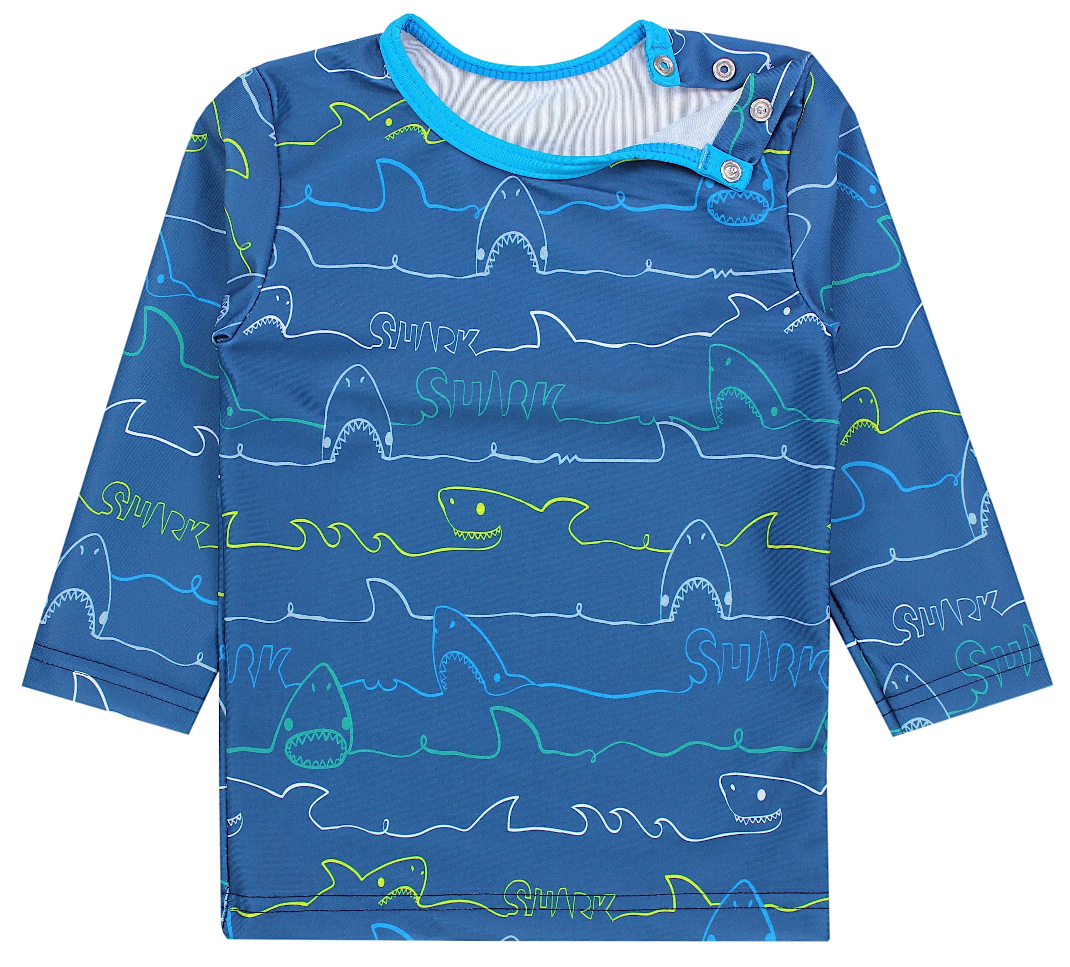 / Badeanzug Haie Badehose / UV-Schutz Jungen Kinder Baby / Jeans T-Shirt Langarm Aquarti Zweiteiliger Blau Badeanzug
