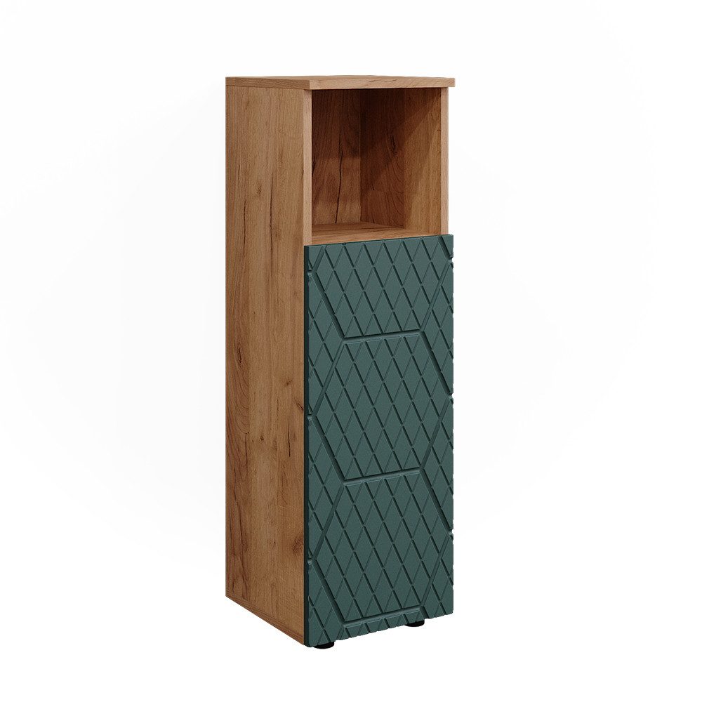 Vicco Midischrank Irma Goldkraft Eiche/Grün 30 x 95 cm günstig online kaufen