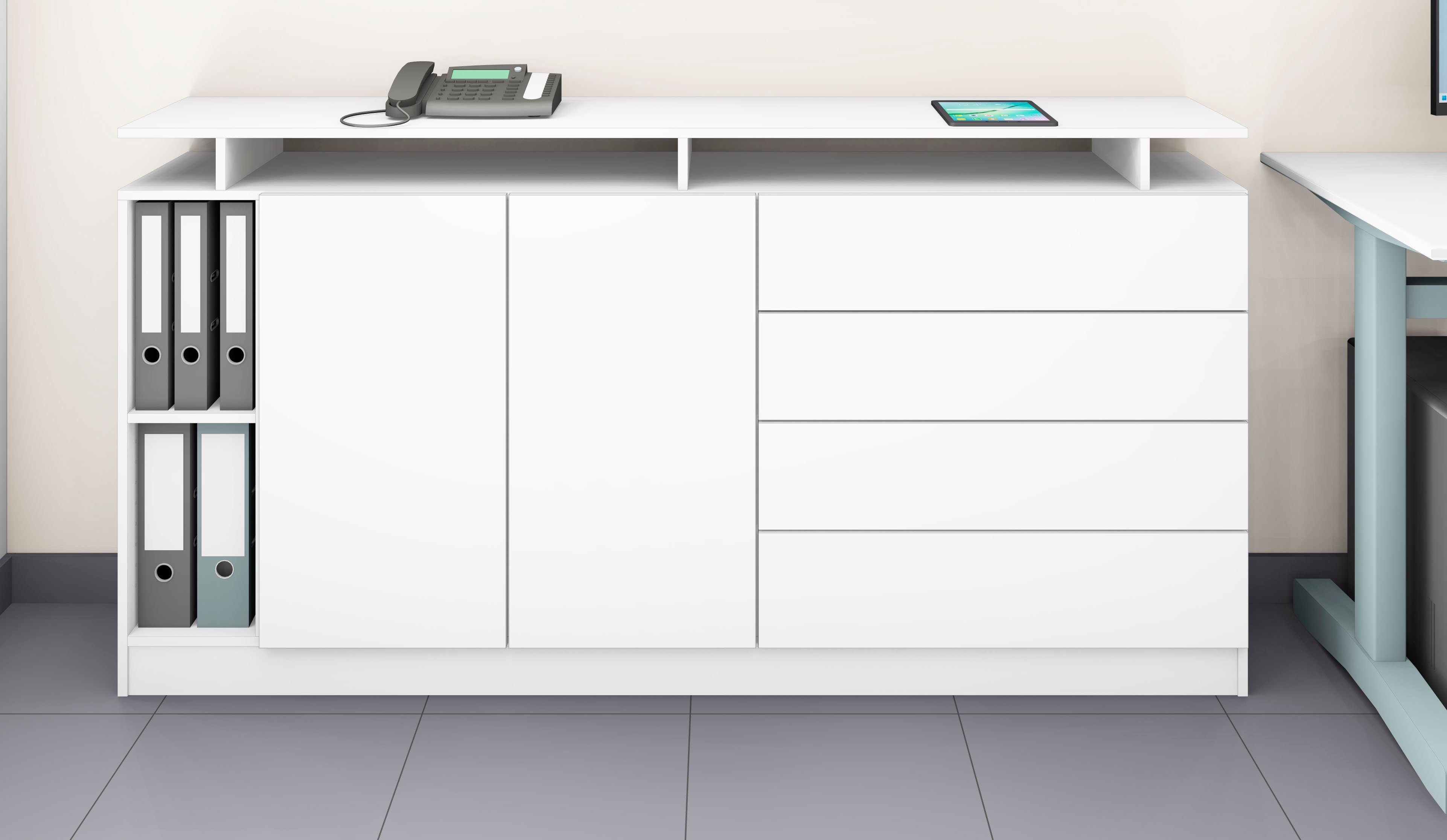 borchardt Möbel Sideboard Vaasa, moderne grifflose günstig online kaufen