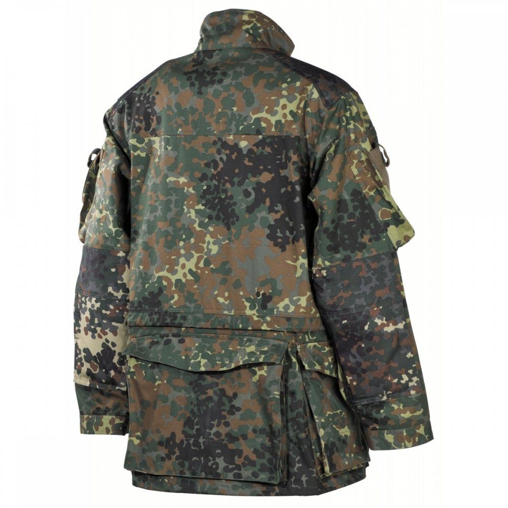 MFH Fieldjacket MFH BW Kampfjacke, Einsatz/Übung, lang, flecktarn - XL Ellbogen- und Schulterverstärkung