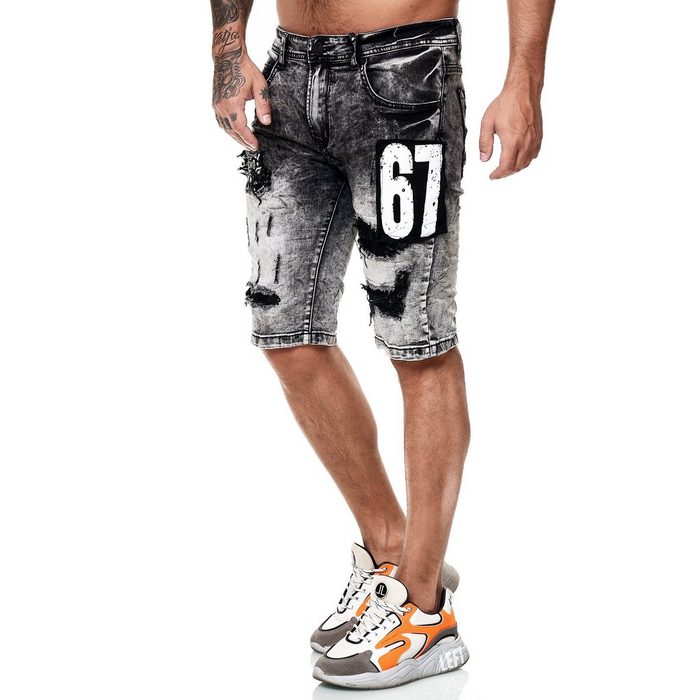 OneRedox Shorts E7515C (Kurze Hose Bermudas Sweatpants 1-tlg. im modischem Design) Fitness Freizeit Casual